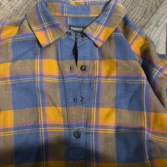 Toad & Co Plaiditude Short Sleeve Shirt Dress - Picture 10 of 11